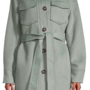 Tahari Sage Green Utility Jacket with Belt